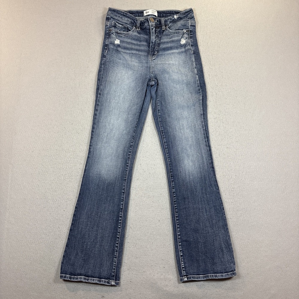 BKE Stretch PARKER Universal Fit High Rise Boot Cut Jean Women 27  Distressed
